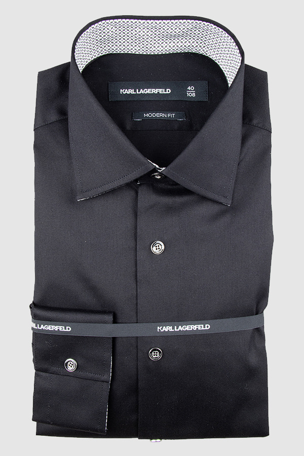 ΠΟΥΚΑΜΙΣΟ KARL LAGERFELD - 19 ΛΕΥΚΟ-ΜΑΥΡΟ